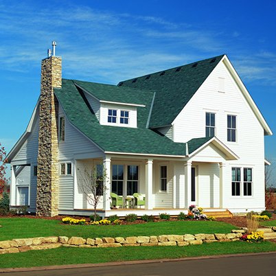 house w/ green roof